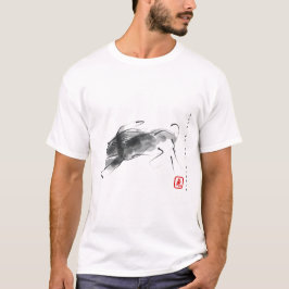 Ursprunglig målning kinesiska kaniner t shirt