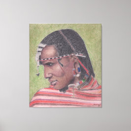 Ursprunglig målning på Canvas African Maasai Warri