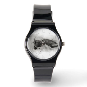 Ursprunglig målning Vatten Buffalo Ox Year Zodiac  Armbandsur