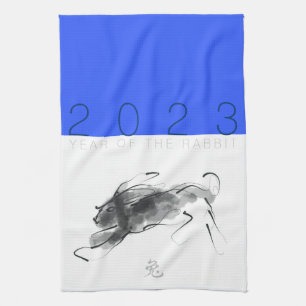 Ursprunglig målningskanin kinesisk Year Zodiac KT Kökshandduk