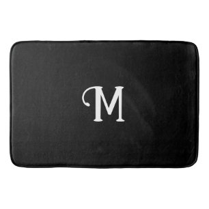 Ursprunglig monogram Onyx Jewel Tone Solid Färg Badrumsmatta
