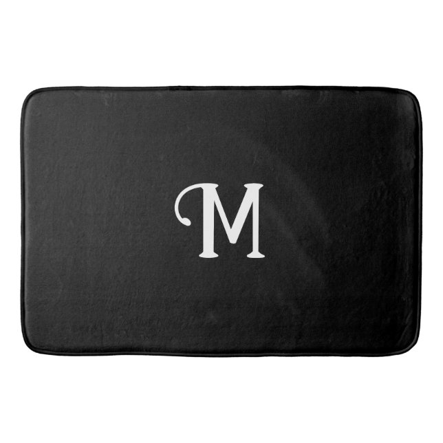 Ursprunglig monogram Onyx Jewel Tone Solid Färg Badrumsmatta (Framsidan)