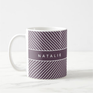 Ursprunglig/monokulär geometrisk mönster kaffemugg