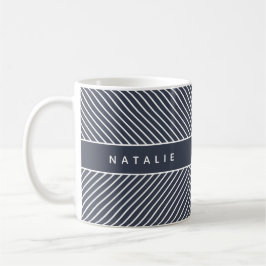 Ursprunglig/monokulär geometrisk mönster kaffemugg
