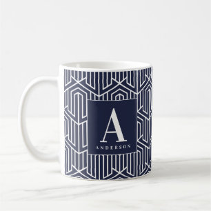 Ursprunglig/monokulär geometrisk mönster kaffemugg
