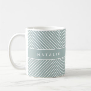 Ursprunglig/monokulär geometrisk mönster kaffemugg