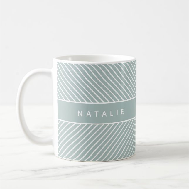 Ursprunglig/monokulär geometrisk mönster kaffemugg (Vänster)
