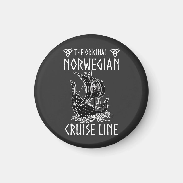 Ursprunglig norsk kryssningslinje - nostalgisk fär magnet (Framsidan)
