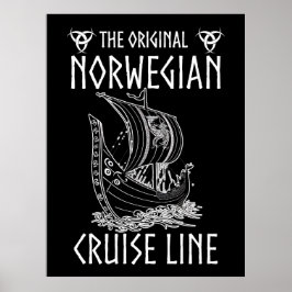 Ursprunglig norsk kryssningslinje - nostalgisk fär poster