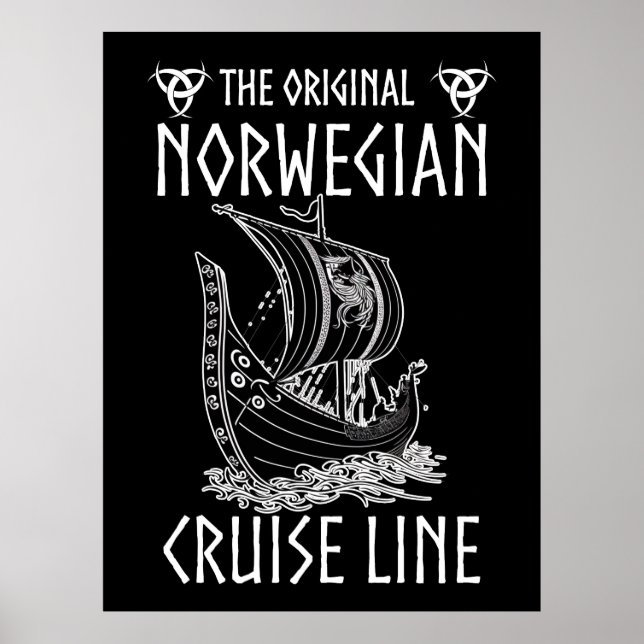Ursprunglig norsk kryssningslinje - nostalgisk fär poster (Framsidan)