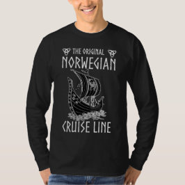 Ursprunglig norsk kryssningslinje - nostalgisk fär t shirt
