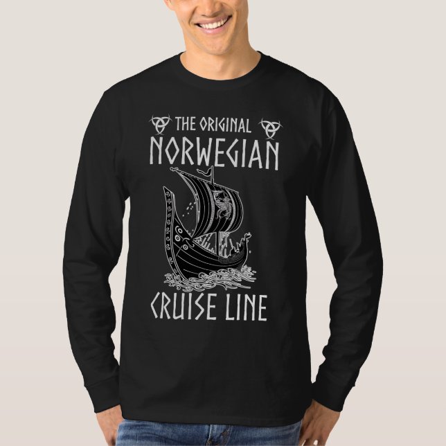 Ursprunglig norsk kryssningslinje - nostalgisk fär t shirt (Framsida)