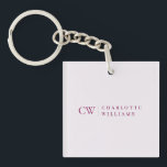 Ursprunglig nyckelkedja för Rosa av monogram Perso<br><div class="desc">"Lägg till en kopp färg och personlighet i nycklar eller säckar med den här Monogram Personlig Rosa Initial Acrylic Keychain. En mjuk bakgrund och ett monogram för anpassningsbar ge är ett elegant, modernt utseende, medan det hållbara akrylmaterialet ser till att det håller sig genom den dagliga användan. Kompakt och lätt,...</div>
