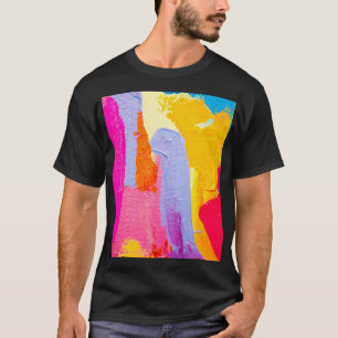 Ursprunglig Oljemålning: Färgfull Abstrakt T Shirt