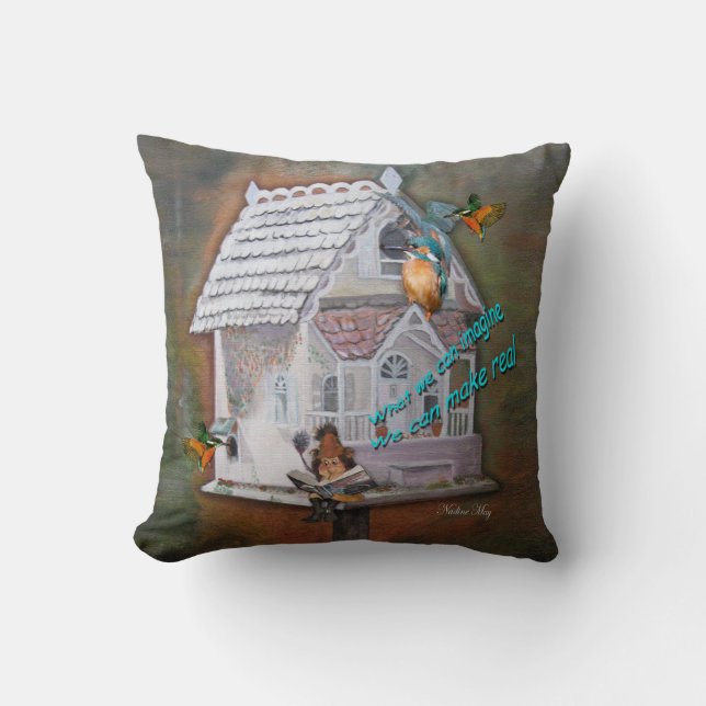 Ursprunglig oljemålning på en kudde (Framsida)