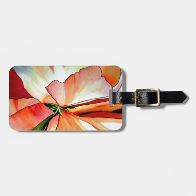 Ursprunglig originalteckning av regnbåge Begonia-b Bagagebricka (Horisontell Framsida)