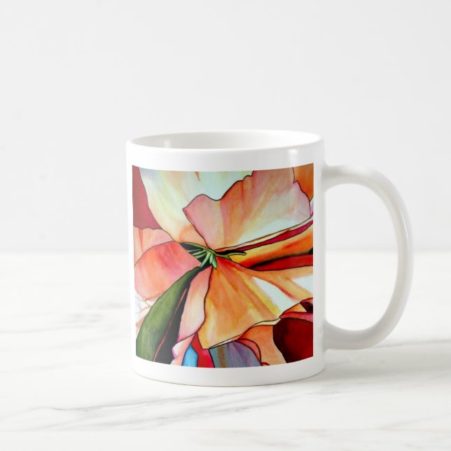 Ursprunglig originalteckning av regnbåge Begonia-b Kaffemugg (Höger)