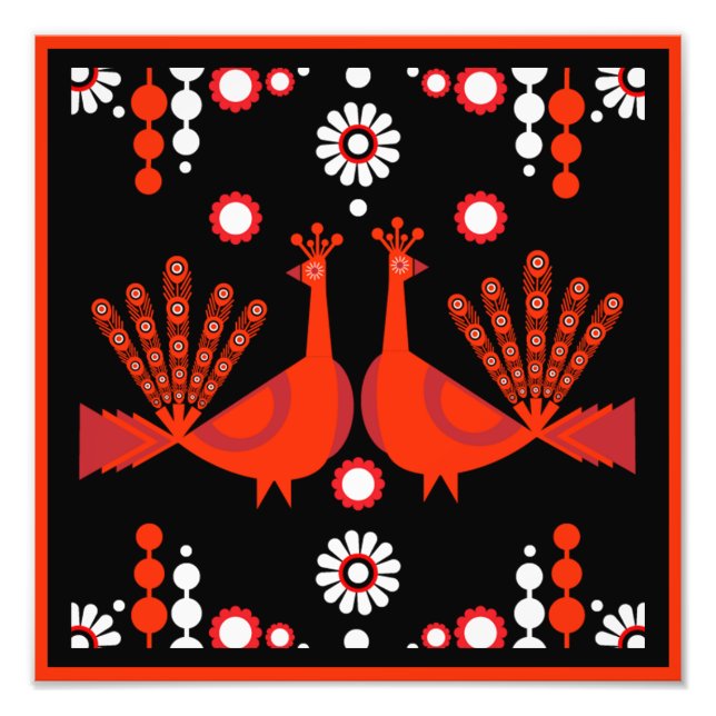 Ursprunglig peacock Art Home Decor Fototryck (Framsidan)