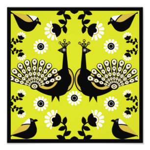 Ursprunglig peacock Art Home Decor Fototryck
