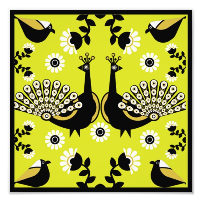 Ursprunglig peacock Art Home Decor Fototryck (Framsidan)