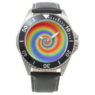 Ursprunglig regummergradient färgfull Spiral-effe Armbandsur