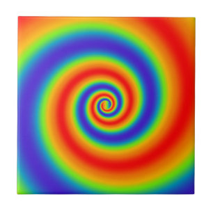 Ursprunglig regummergradient färgfull Spiral-effe Kakelplatta