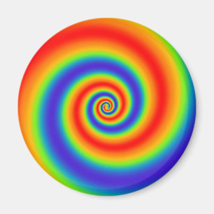 Ursprunglig regummergradient färgfull Spiral-effe Magnet