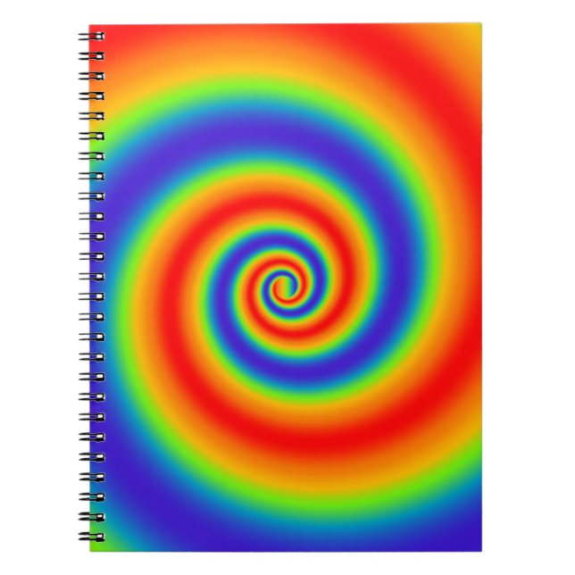 Ursprunglig regummergradient färgfull Spiral-effek Anteckningsbok Med Spiral (Framsidan)