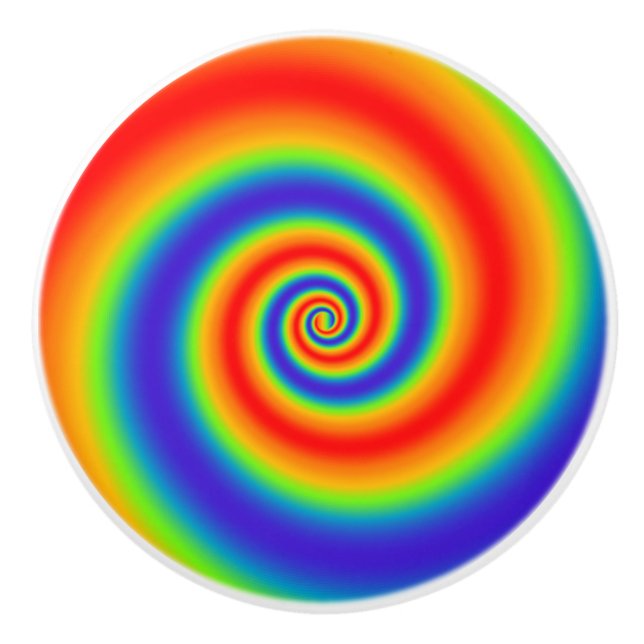 Ursprunglig regummergradient färgfull Spiral-effek Knopp (Framsidan)