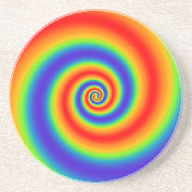 Ursprunglig regummergradient färgfull Spiral-effek Underlägg Sandsten (Framsidan)