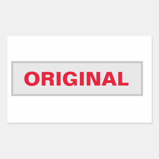 ursprunglig rektangulärt klistermärke (Framsida)