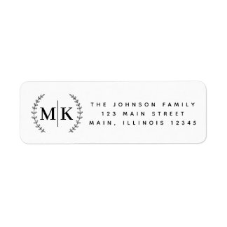 Ursprunglig Returadress för Monogram WAN-familjen Etikett
