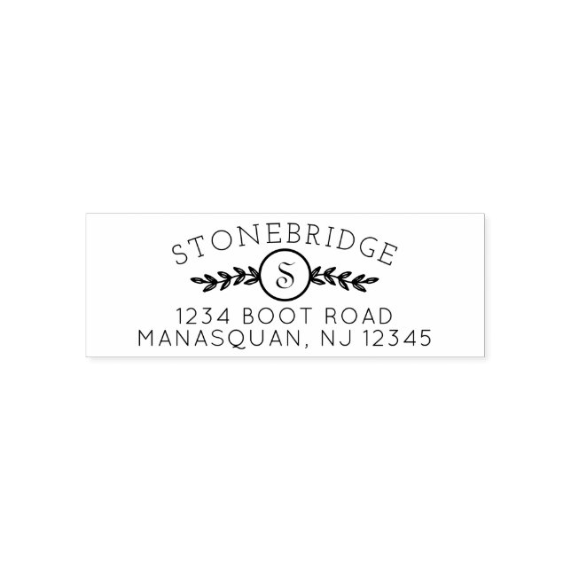 Ursprunglig Returadress med Greenery Självfärgande Stämpel (Design)