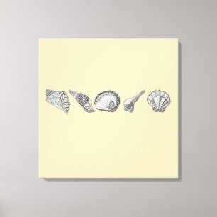 Ursprunglig Seashell Art Välj Färg Canvastryck