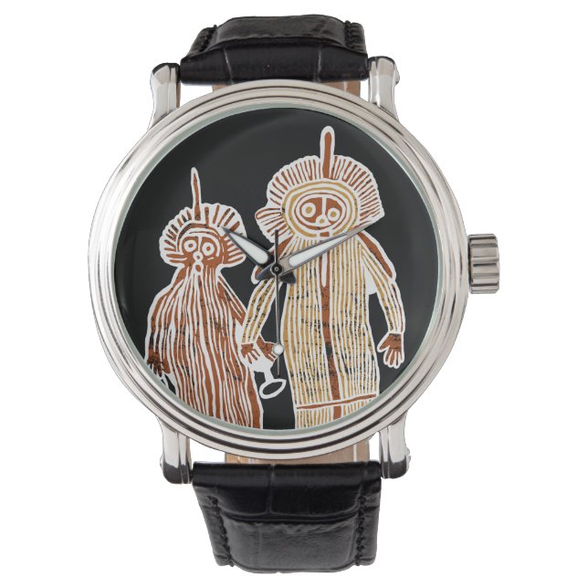 ursprunglig symbol för petroglyf australia armbandsur (Framsida)