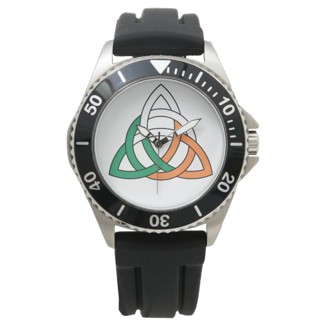 Ursprunglig Triquetra-cirkel celtic knot Ireland F Armbandsur (Framsida)
