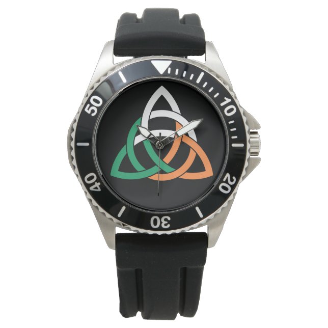 Ursprunglig Triquetra-cirkel celtic knot Ireland F Armbandsur (Framsida)