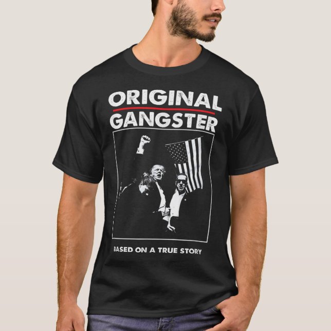 Ursprunglig trumpegel för president 47 Patriotic T Shirt (Framsida)