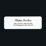 Ursprunglig unik Kreativ-kalligrafi Returadress Etikett<br><div class="desc">Den här mallen är perfekt för dem som är tittar för en design som är grym,  påminner om dig och som passar för din personlighet och din arbetsdisciplin. Du kan enkelt ersätta all information på den med egen information. Allt du behöver göra för detta är att använda anpassningslänkarna.</div>