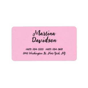 Ursprunglig unik Rosa-Kreativ-kalligrafi Adressetikett