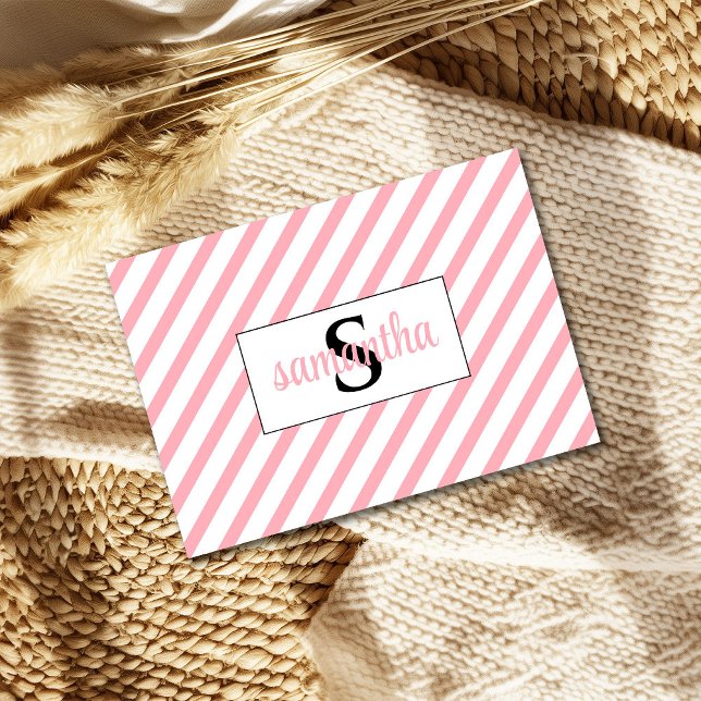 Ursprunglig utskrift av Monogram Namn Nursery Tack Kort (Skapare uppladdad)