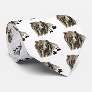 Ursprunglig vattenfärg Grizzly Bear Animal Nature Slips
