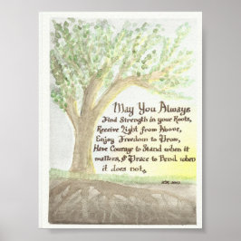 Ursprunglig vattenfärg och svalning poster