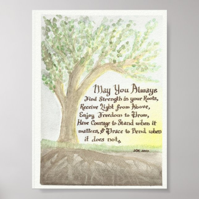 Ursprunglig vattenfärg och svalning poster (Framsidan)