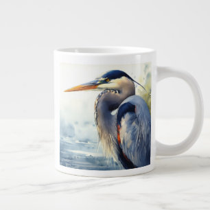 Ursprunglig vattenfärg Underbar Blå öron Bird Jumbo Mugg