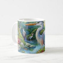 Ursprunglig vattenfärg, Underbar Blå öron Bird Mug