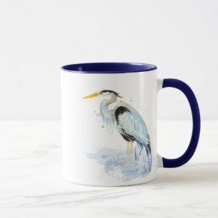 Ursprunglig vattenfärg Underbar Blå öron Bird Mugg