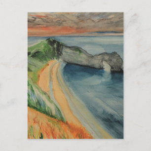 Ursprunglig vattenfärgsfärg, Durdle Door, Purbeck Vykort