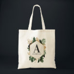 Ursprunglig vattenfärgstropiska blad, tot tygkasse<br><div class="desc">Ursprunglig geometrisk och tropisk bladgåva till påsen. Vattenfärgad tropisk löv och geometriska detaljer gör att det här är perfekt bröllop-gåvan.</div>