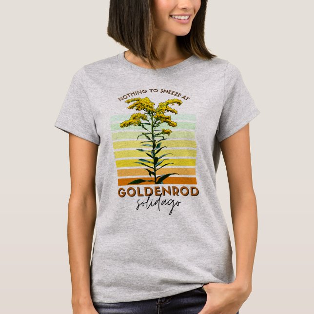 Ursprunglig växt Goldenrod Wildblomma Grafik T-Shi T Shirt (Framsida)